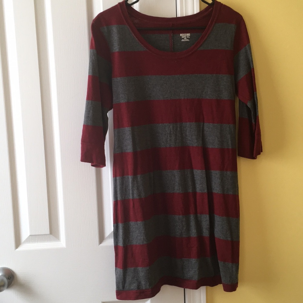 Stripped mini t-shirt dress